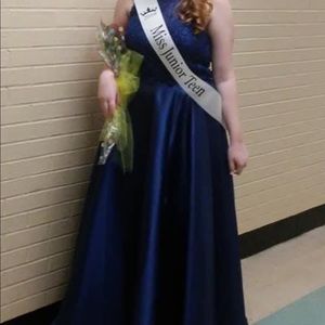 size 10 blue prom dress worn once
